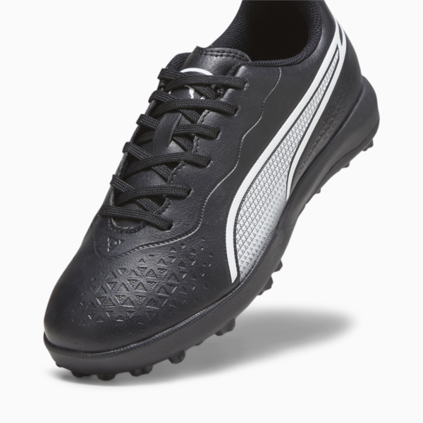 KING MATCH TT Youth Football Boots, PUMA Black-PUMA White, large-MEX