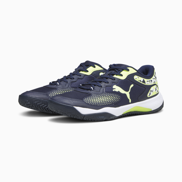 Solarcourt RCT Padel Shoes, PUMA Navy-Fast Yellow-Puma White, large-ZAF