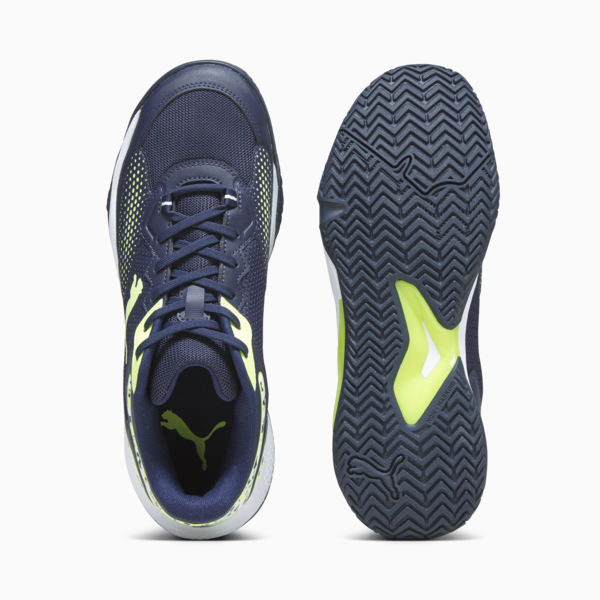 Solarcourt RCT Padel Shoes, PUMA Navy-Fast Yellow-Puma White, large-ZAF