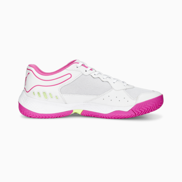 Solarsmash RCT Padel Shoes, PUMA White-Ravish-Fast Yellow, large-ZAF