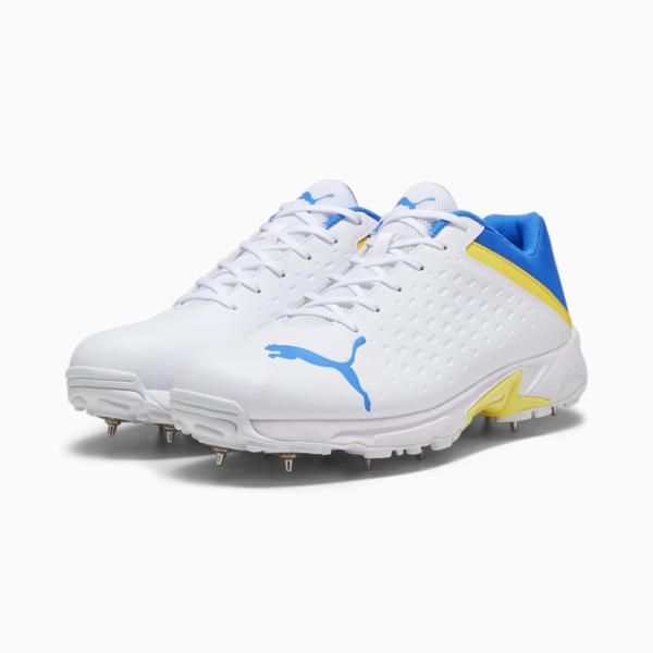 PUMA Spike 22.2 Cricket Shoes Men, PUMA White-Yellow Blaze-Ultra Blue, large-ZAF