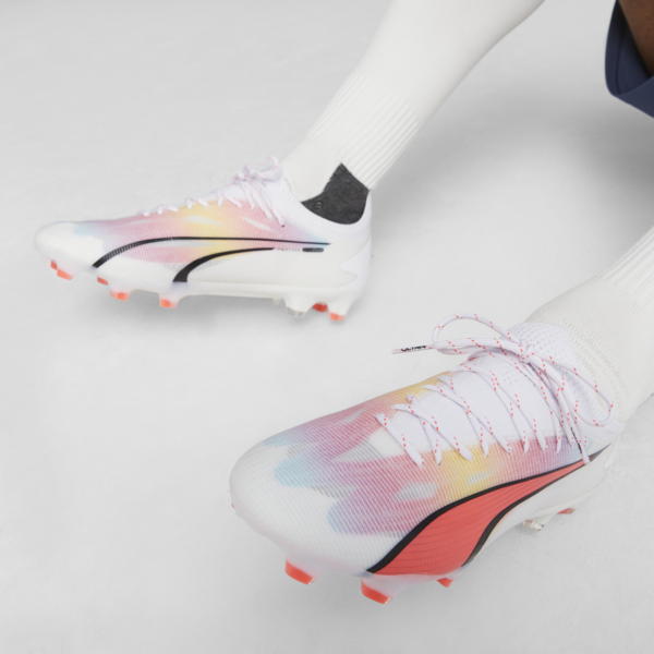 ULTRA ULTIMATE FG/AG Football Boots Unisex, PUMA White-PUMA Black-Fire Orchid, large-ZAF