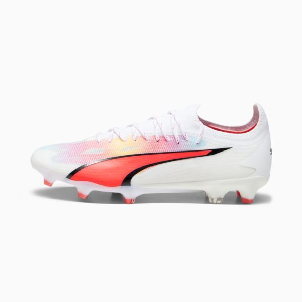 ULTRA ULTIMATE FG/AG Football Boots Unisex, PUMA White-PUMA Black-Fire Orchid, large-ZAF