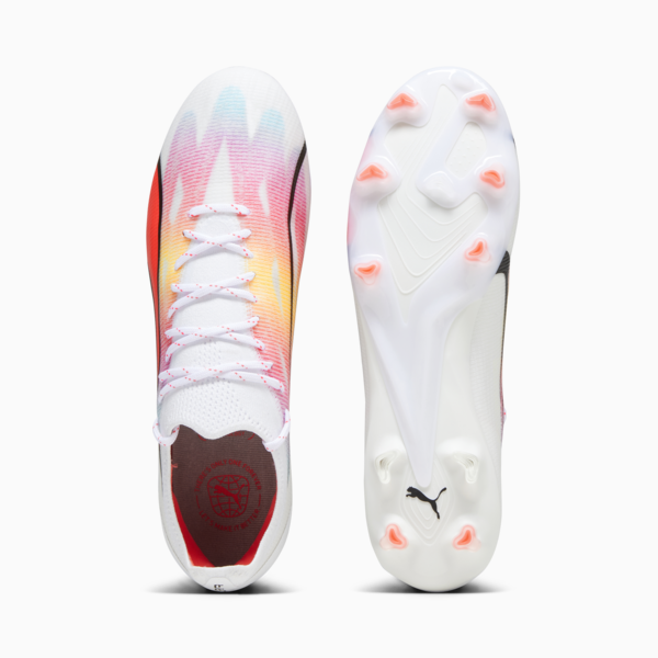ULTRA ULTIMATE FG/AG Football Boots Unisex, PUMA White-PUMA Black-Fire Orchid, large-ZAF