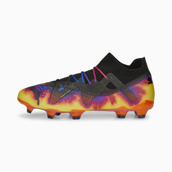 FUTURE ULTIMATE ELM FG/AG Football Boots Unisex, Team Violet-PUMA Black-Yellow Sizzle-Rickie Orange, large-ZAF