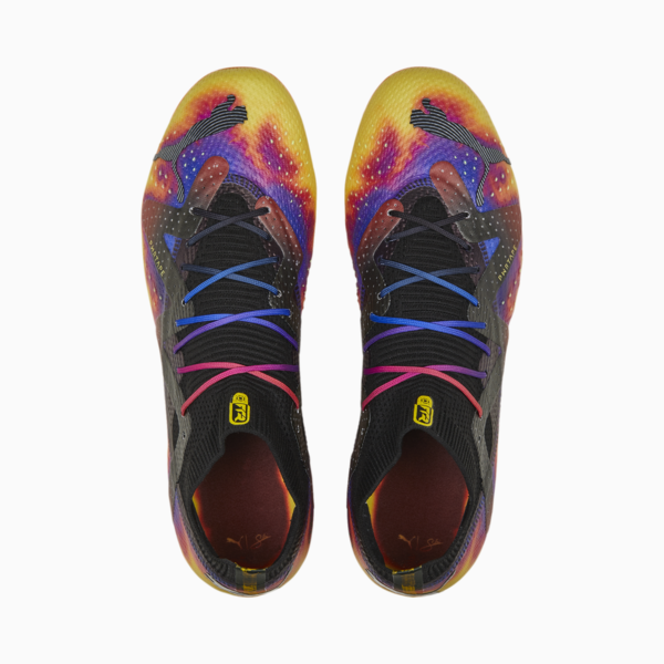 FUTURE ULTIMATE ELM FG/AG Football Boots Unisex, Team Violet-PUMA Black-Yellow Sizzle-Rickie Orange, large-ZAF