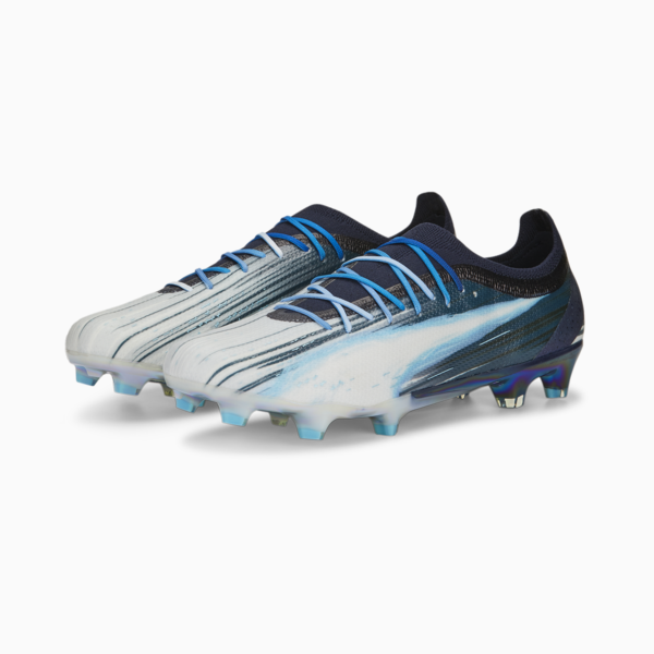 ULTRA ULTIMATE ELM FG/AG Football Boots Unisex, PUMA Navy-PUMA White-Bright Aqua, large-ZAF