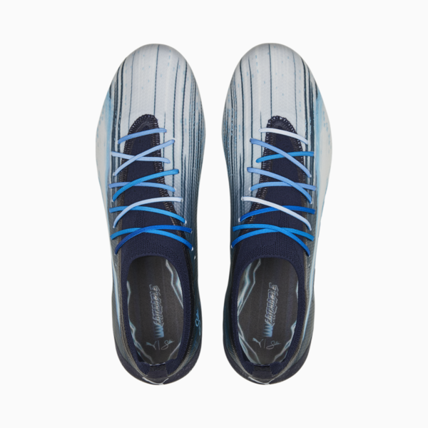 ULTRA ULTIMATE ELM FG/AG Football Boots Unisex, PUMA Navy-PUMA White-Bright Aqua, large-ZAF