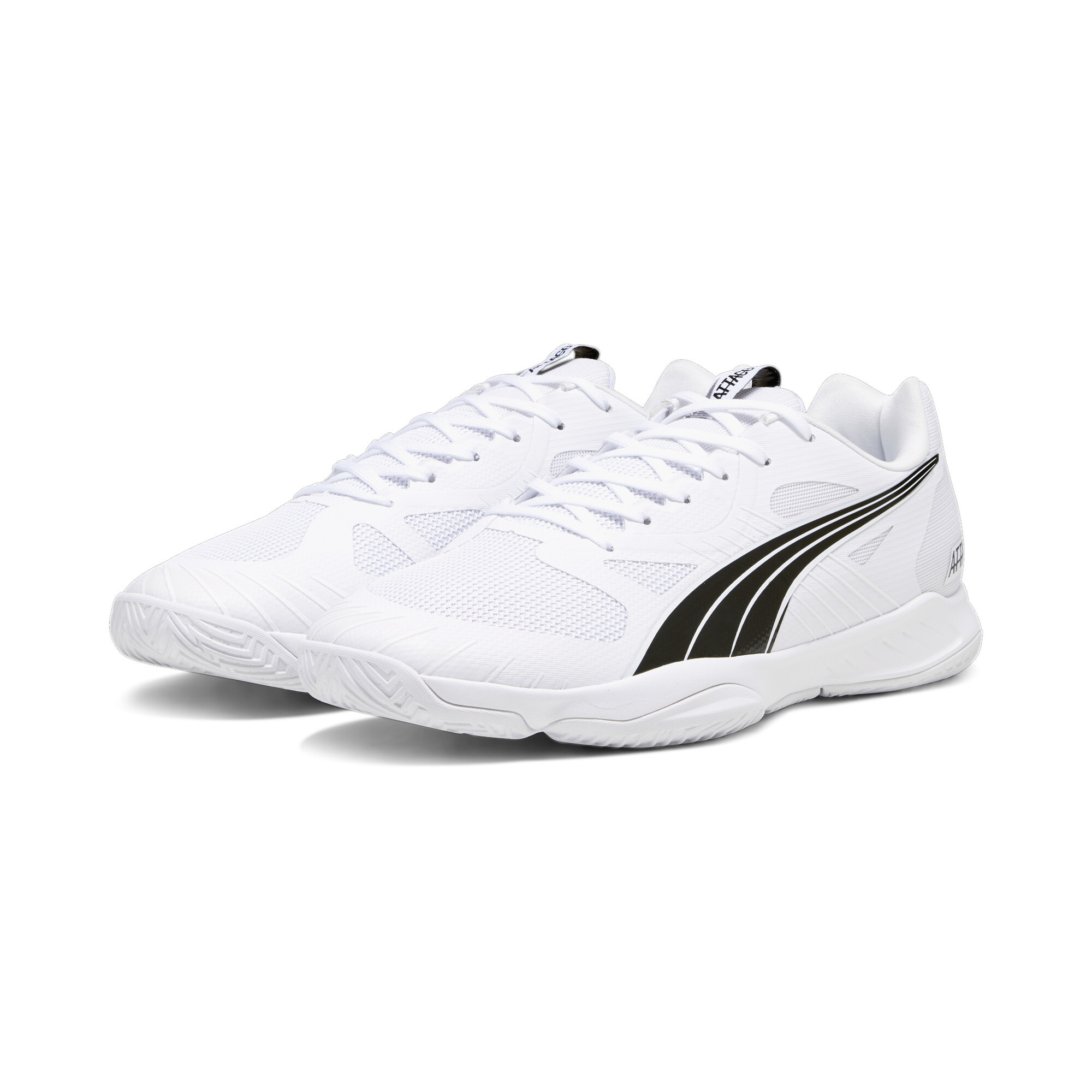 Men's Puma Attacourt Indoor Sports Shoes, White, Size 47, Shoes