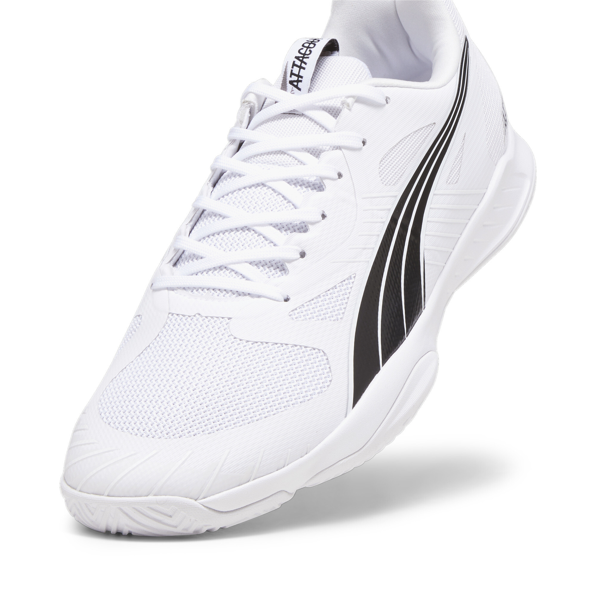 Men's Puma Attacourt Indoor Sports Shoes, White, Size 47, Shoes