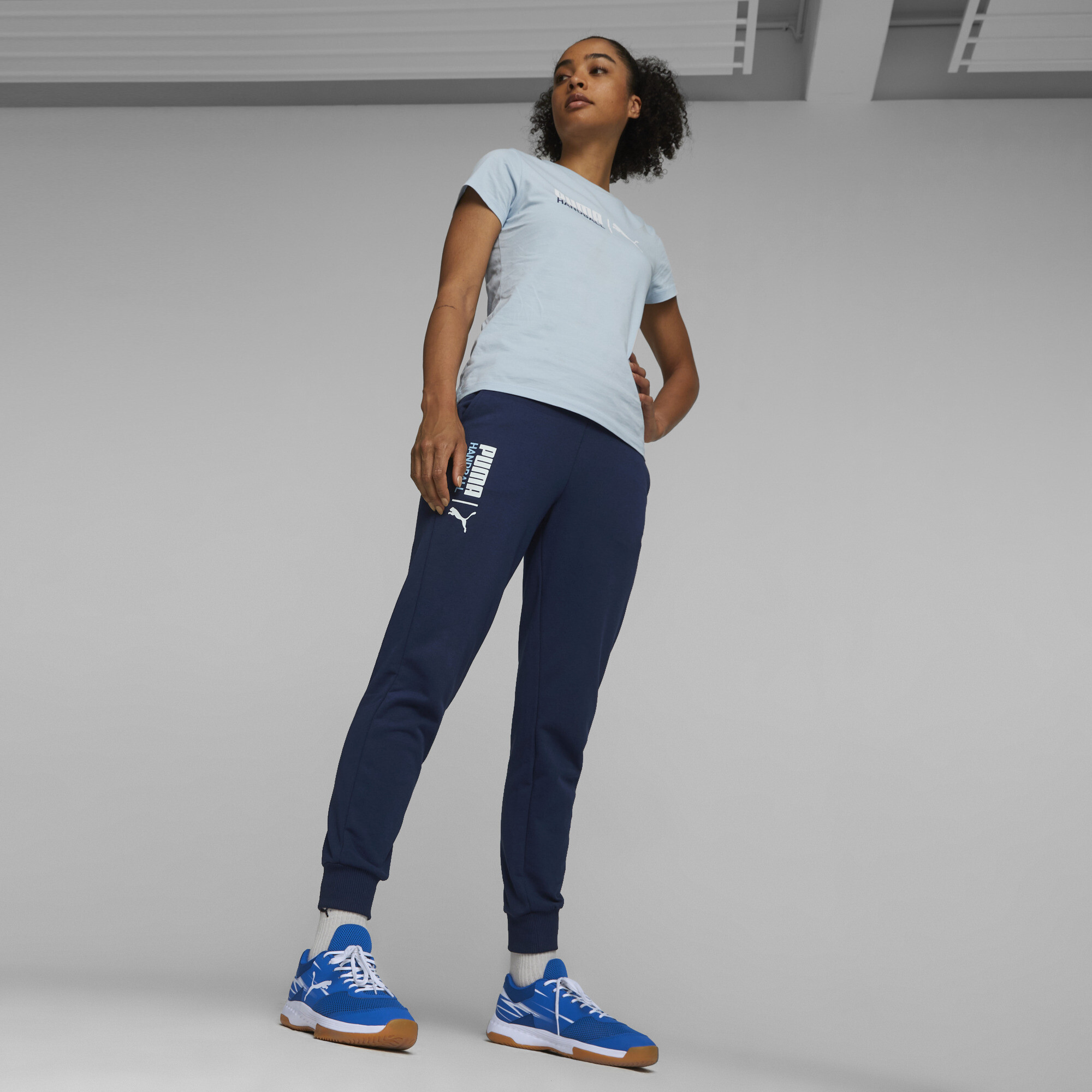 PUMA Varion II handbalschoenen, Blauw/Wit, Maat 37,5 thumbnail 7