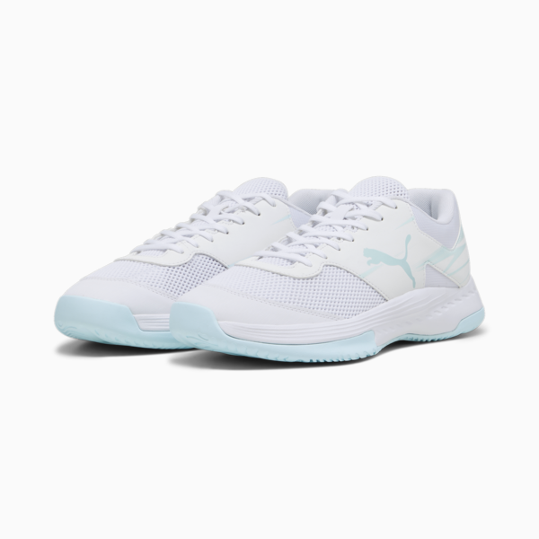 Varion II Handball Shoes, PUMA White-Light Aqua, large-ZAF