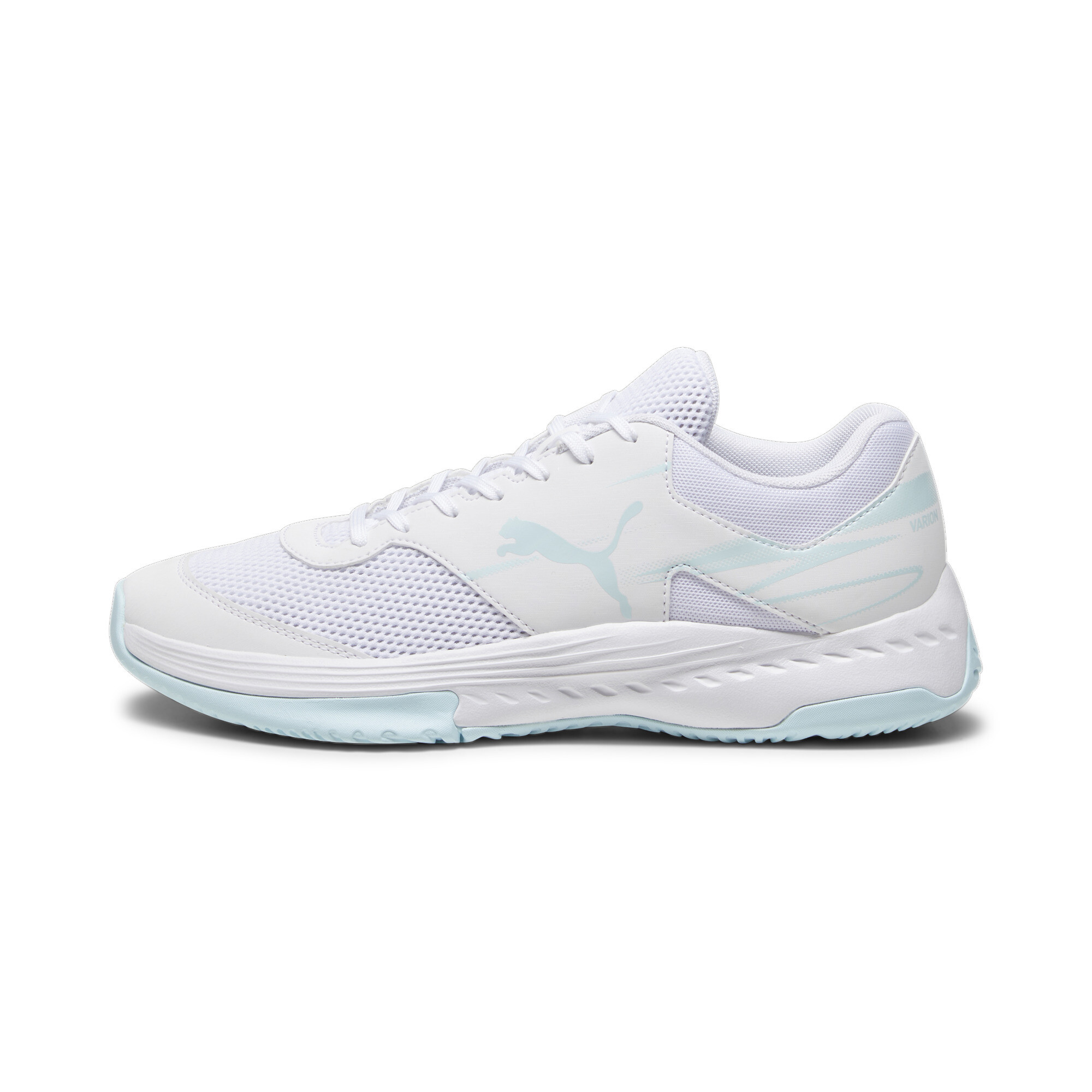 Puma Varion II Handballschuhe | Mit Colorful | White/Light Aqua | Größe: 42.5