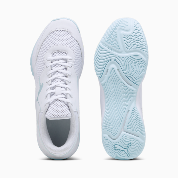 Varion II Handball Shoes, PUMA White-Light Aqua, large-ZAF