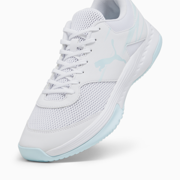 Varion II Handball Shoes, PUMA White-Light Aqua, large-ZAF