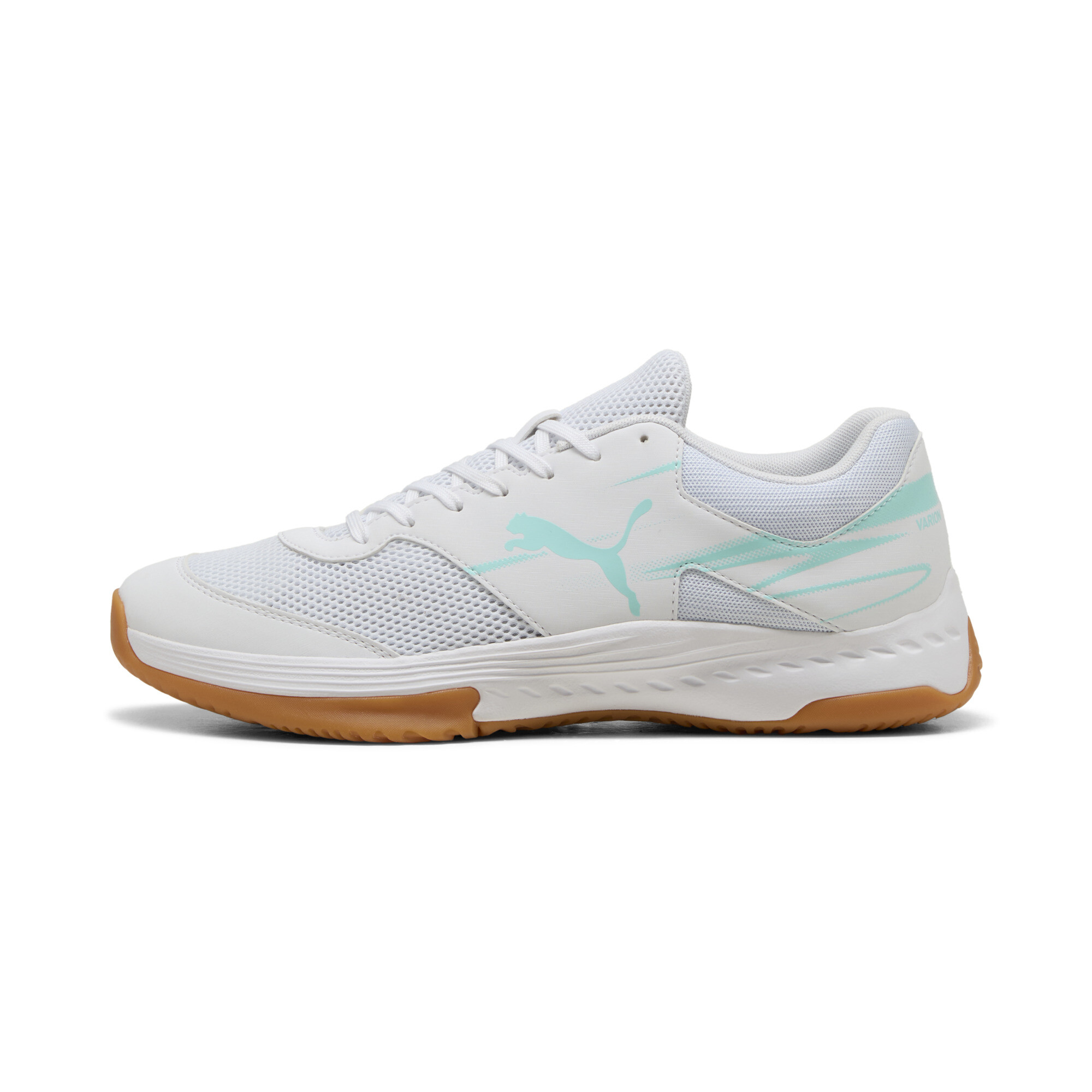 Puma Varion II Handballschuhe | Mit Colorful | Electric Peppermint/White/Gum | Größe: 42