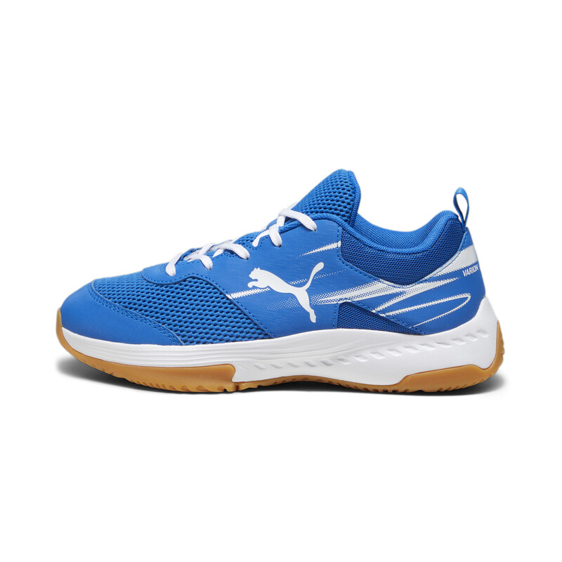 PUMA Varion II Kid's Indoor Sports Shoes in White/Blue size 14-Y