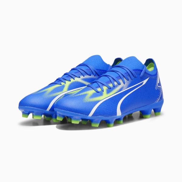 ULTRA MATCH FG/AG Football Boots Unisex, Ultra Blue-PUMA White-Pro Green, large-ZAF