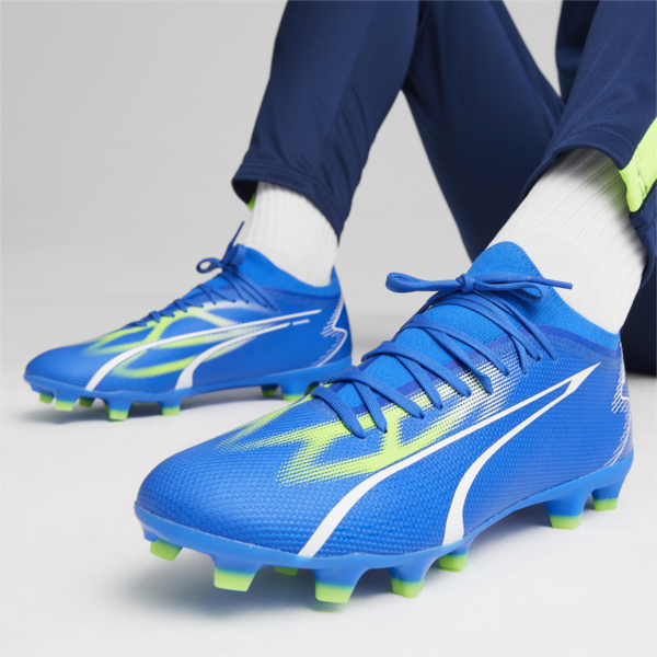 ULTRA MATCH FG/AG Football Boots Unisex, Ultra Blue-PUMA White-Pro Green, large-ZAF