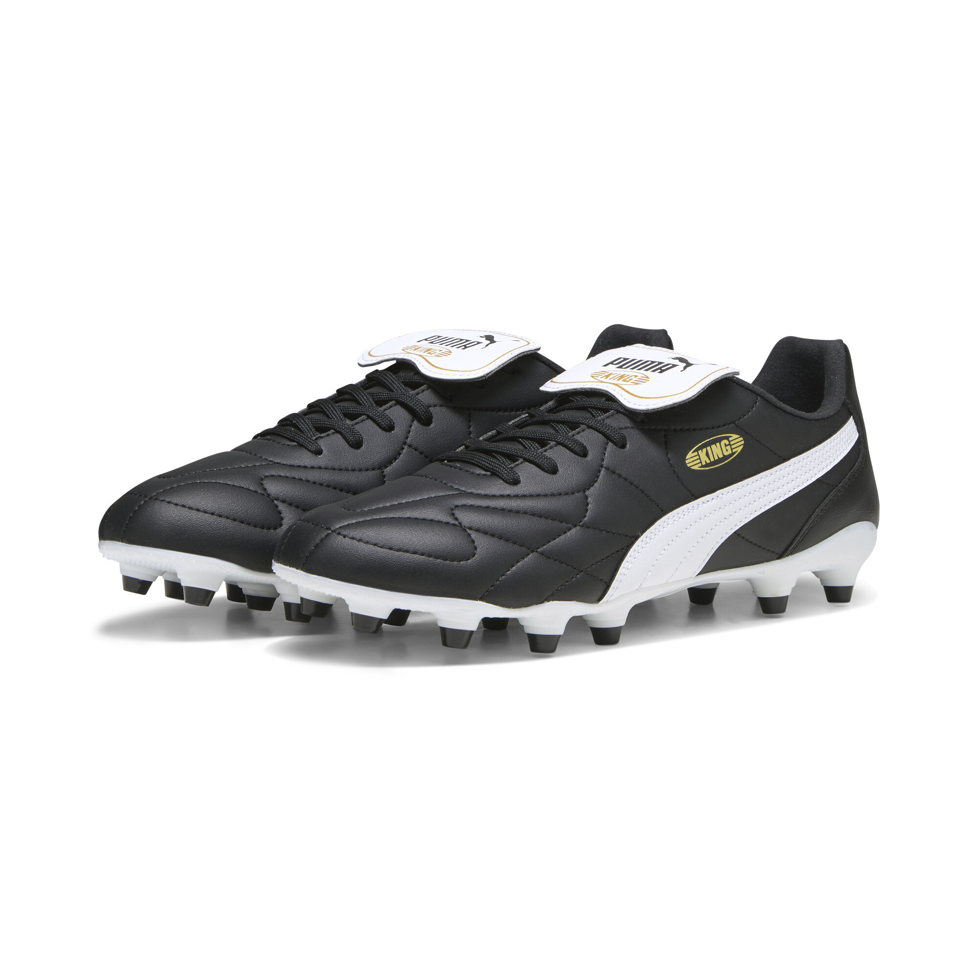  メンズ プーマ キング トップ FG サッカー スパイク メンズ PUMA Black-PUMA White-PUMA Gold ｜PUMA.com