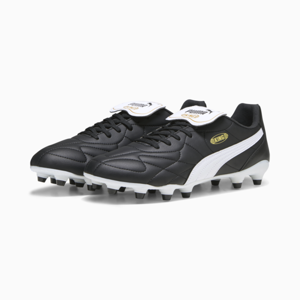 Tacos de futbol KING TOP FG/AG, PUMA Black-PUMA White-PUMA Gold, large-MEX