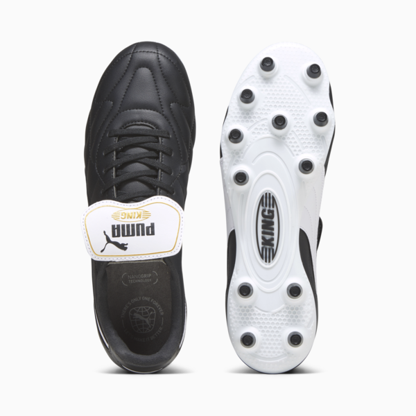 Tacos de futbol KING TOP FG/AG, PUMA Black-PUMA White-PUMA Gold, large-MEX