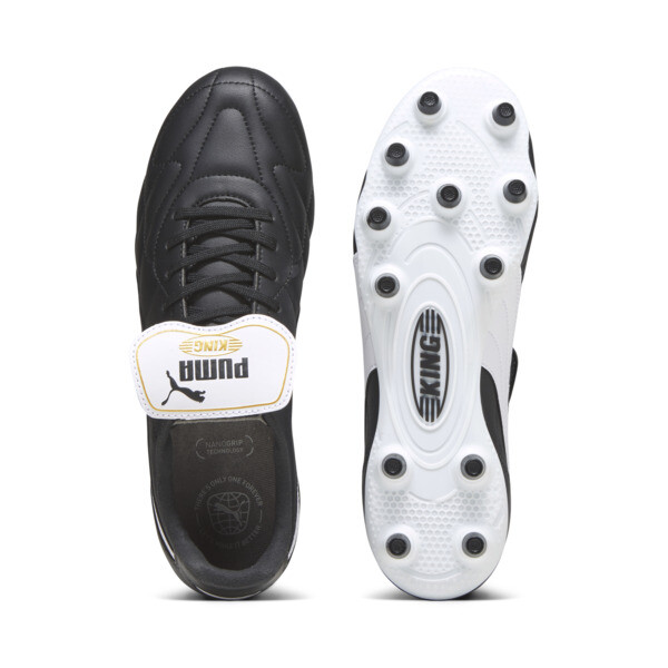 KING TOP FG/AG Football Boots, PUMA Black-PUMA White-PUMA Gold, large-ZAF