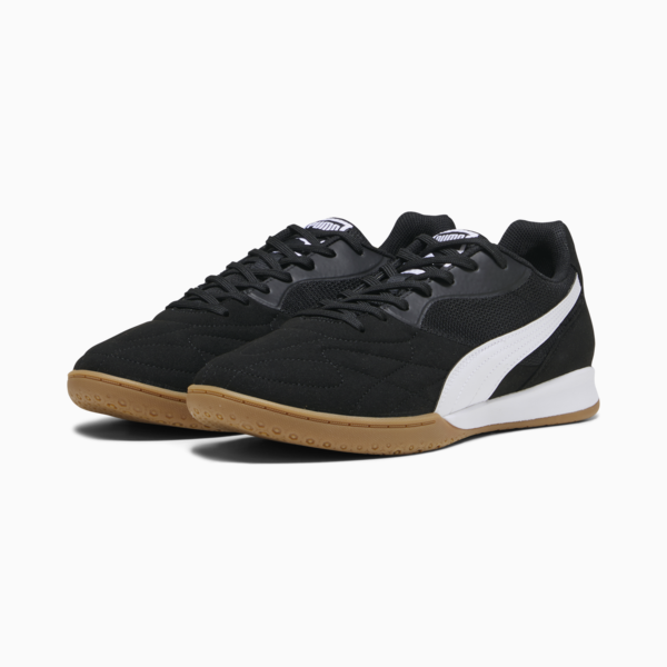 KING TOP IT Football Boots, PUMA Black-PUMA White-PUMA Gold, large-MEX