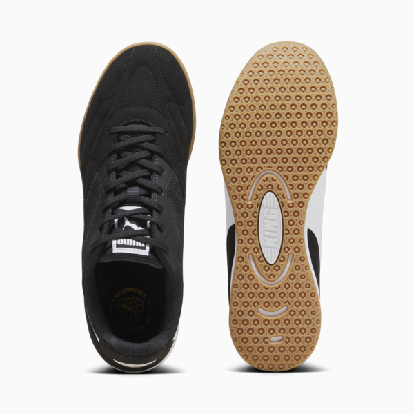 KING TOP IT Football Boots, PUMA Black-PUMA White-PUMA Gold, large-MEX