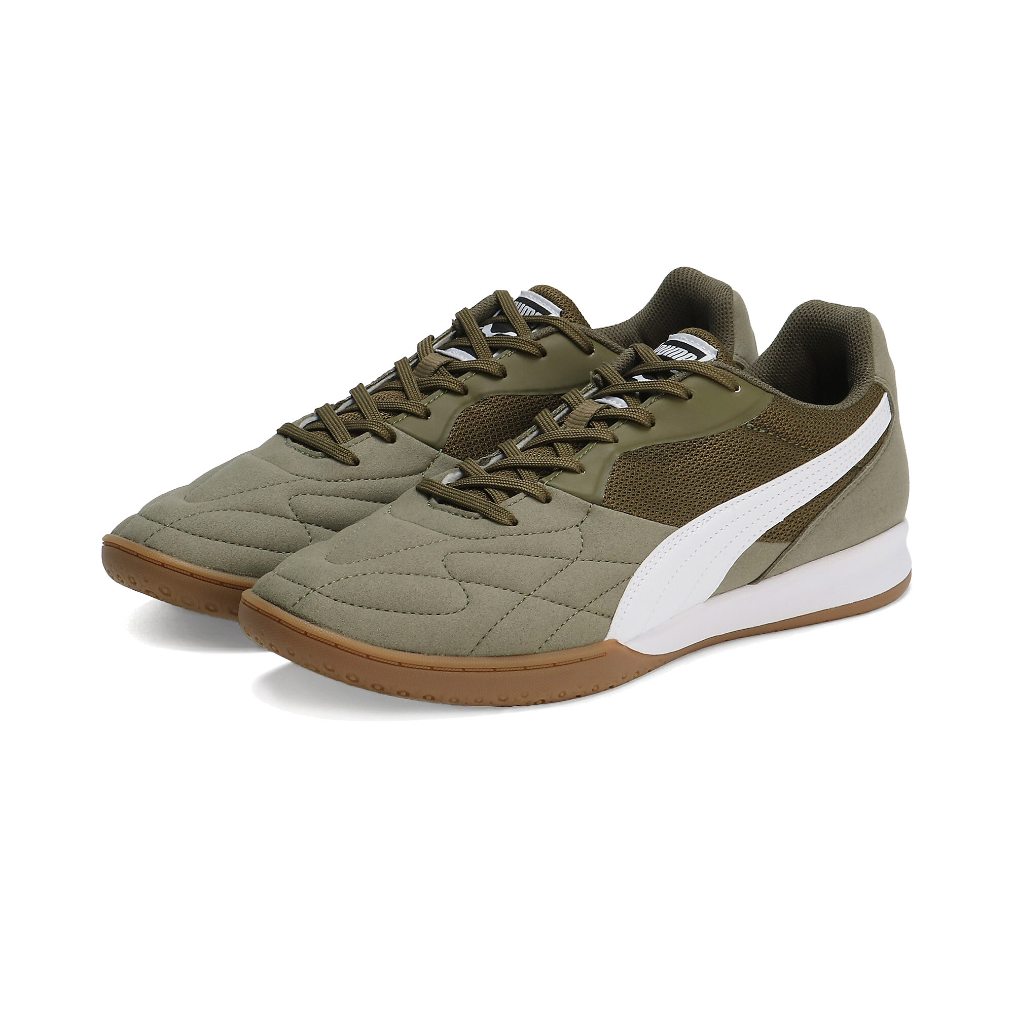  メンズ プーマ キング トップ IT サッカー トレーニングシューズ メンズ Olive Drab-PUMA White-PUMA Gold ｜PUMA.com