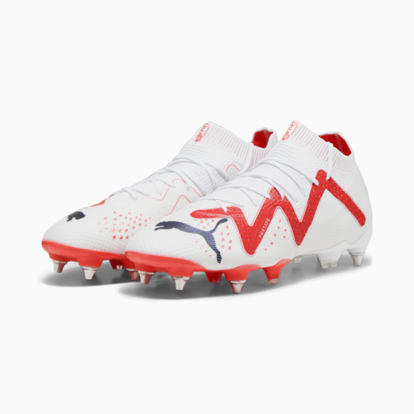 Botín  FUTURE ULTIMATE MxSG, PUMA White-PUMA Black-Fire Orchid, large-ARG