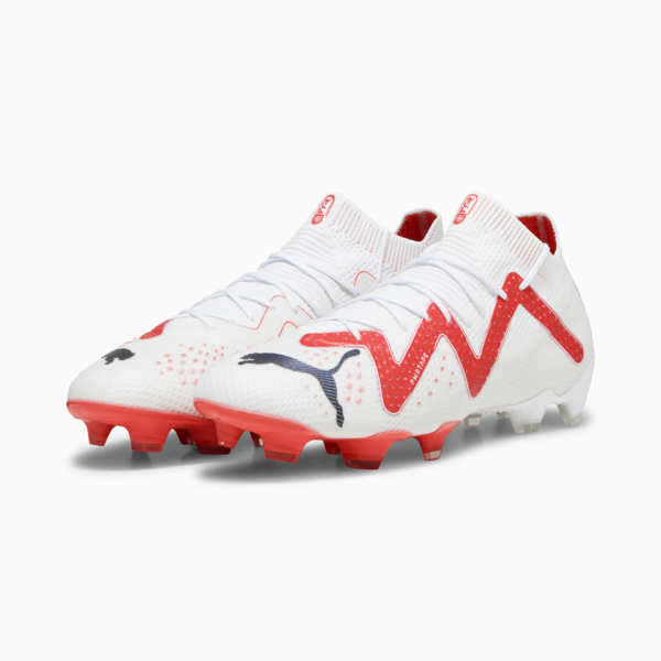 FUTURE ULTIMATE FG/AG Men's Football Boots, PUMA White-PUMA Black-Fire Orchid, large-ZAF