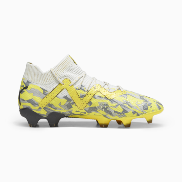 Botines  FUTURE ULTIMATE FG/AG para mujer, Sedate Gray-Asphalt-Yellow Blaze, large-ARG