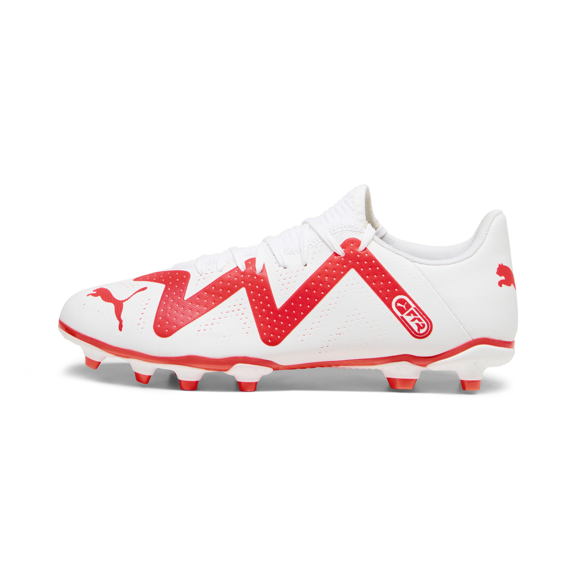 Red and white store puma boots