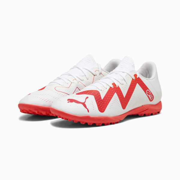 FUTURE PLAY TT Men's Football Boots, PUMA White-Fire Orchid, large-ZAF