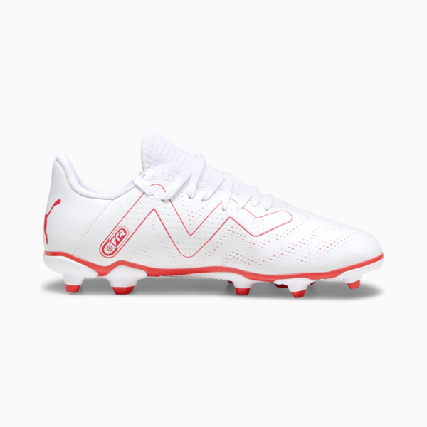 FUTURE PLAY FG/AG Youth Football Boots, PUMA White-Fire Orchid, large-ZAF