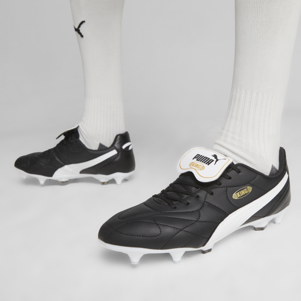 KING TOP MxSG Football Boots Unisex, PUMA Black-PUMA White-PUMA Gold, large-ZAF