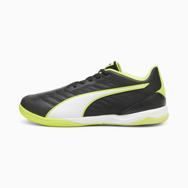 IBERO IV Futsal Shoes, PUMA Black-PUMA White-Electric Lime, large-ZAF