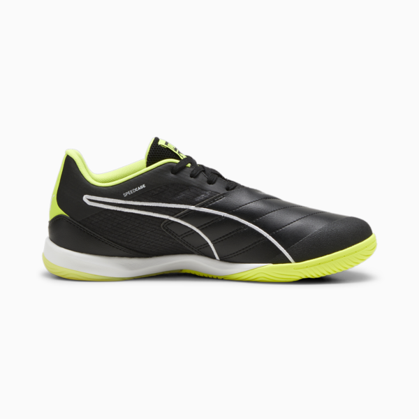 IBERO IV Futsal Shoes, PUMA Black-PUMA White-Electric Lime, large-ZAF