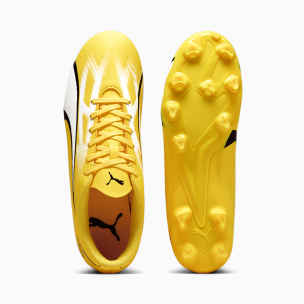 ULTRA PLAY FG/AG Men's Football Boots, Yellow Blaze-PUMA White-PUMA Black, large-ZAF