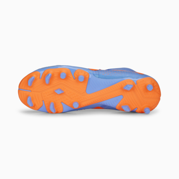 Botines de fútbol juveniles FUTURE Match FG/AG, Blue Glimmer-PUMA White-Ultra Orange, large-ARG