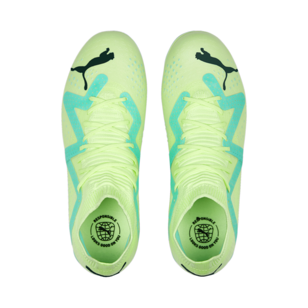 Botines de fútbol juveniles FUTURE Match FG/AG, Fast Yellow-PUMA Black-Electric Peppermint, large-ARG