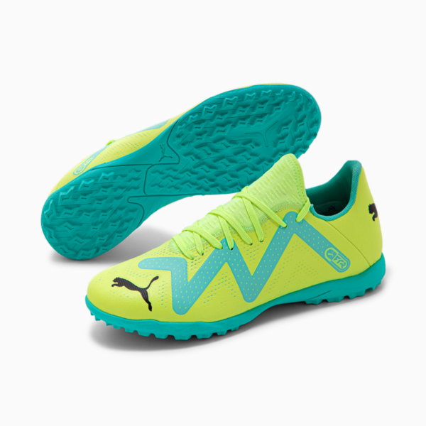Botines de fútbol FUTURE Play TT, Fast Yellow-PUMA Black-Electric Peppermint, large-ARG