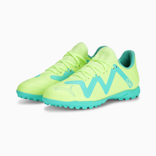 Botines de fútbol juveniles FUTURE Play TT, Fast Yellow-PUMA Black-Electric Peppermint, large-ARG