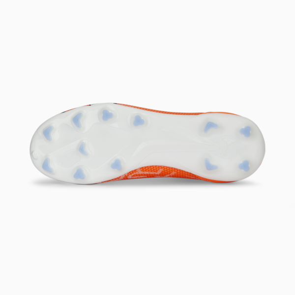 Botines de fútbol juveniles ULTRA Match LL FG/AG, Ultra Orange-PUMA White-Blue Glimmer, large-ARG