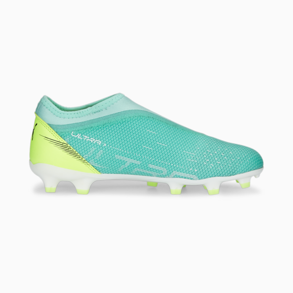 Botines de fútbol juveniles ULTRA Match LL FG/AG, Electric Peppermint-PUMA White-Fast Yellow, large-ARG