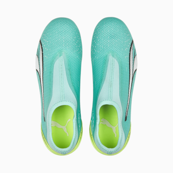 Botines de fútbol juveniles ULTRA Match LL FG/AG, Electric Peppermint-PUMA White-Fast Yellow, large-ARG