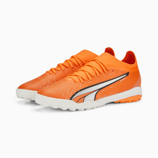 Botines de fútbol para hombre ULTRA Match TT, Ultra Orange-PUMA White-Blue Glimmer, large-ARG