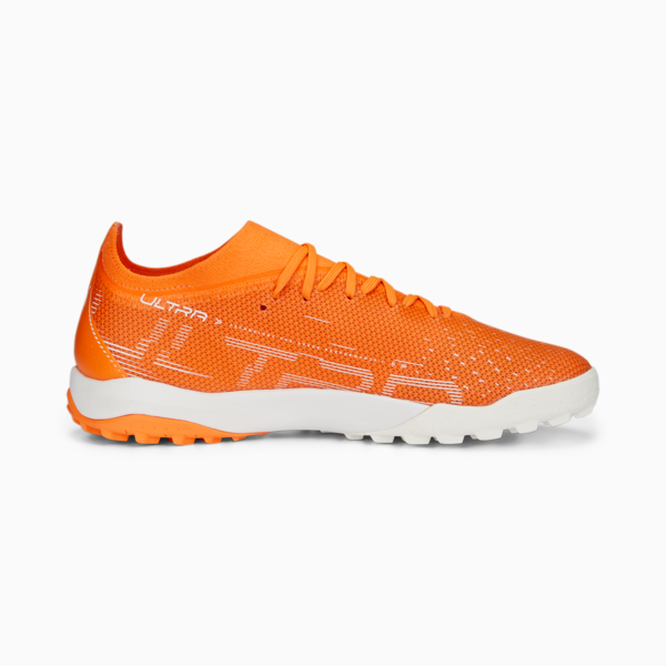 Botines de fútbol para hombre ULTRA Match TT, Ultra Orange-PUMA White-Blue Glimmer, large-ARG