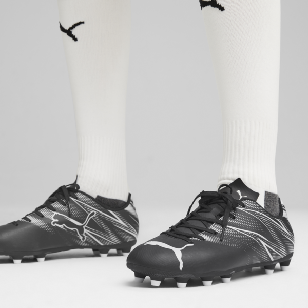 ATTACANTO FG/AG Football Boots, PUMA Black-Silver Mist, large-ZAF